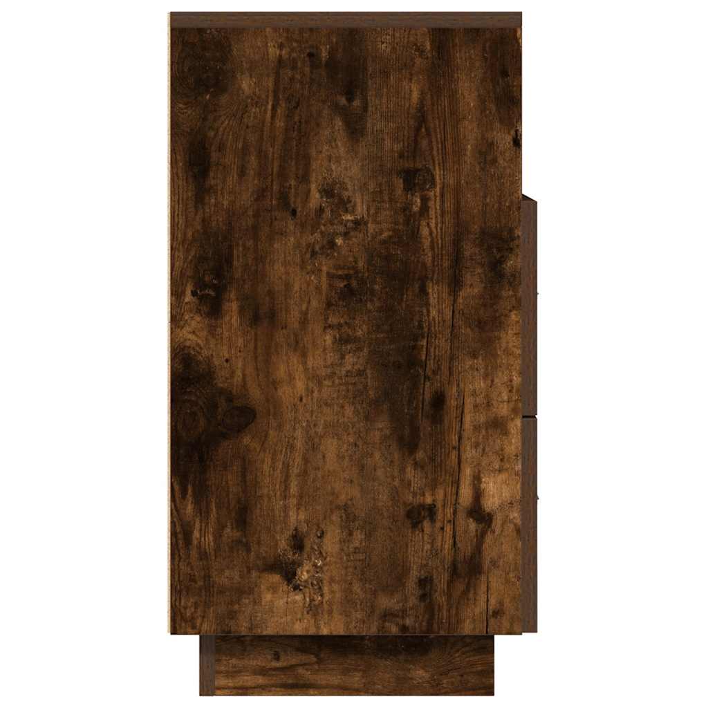 Noptiera cu 2 sertare stejar afumat 36x36x68 cm GartenMobel Dekor