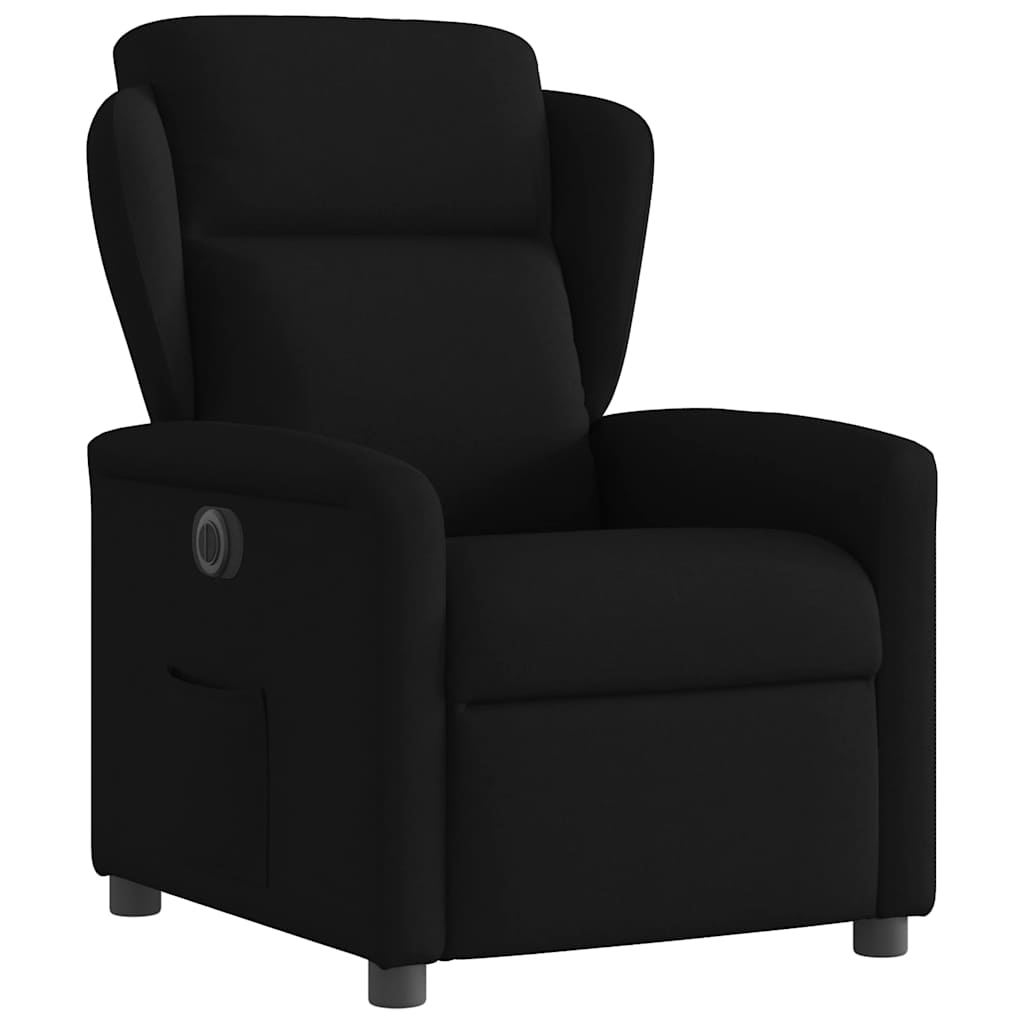 Fotoliu rabatabil electric, negru, material textil GartenMobel Dekor