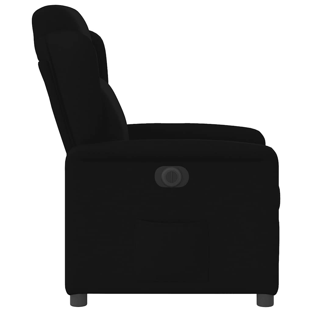 Fotoliu rabatabil electric, negru, material textil GartenMobel Dekor