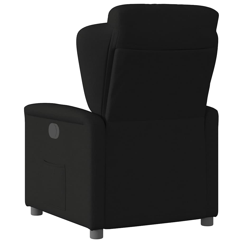 Fotoliu rabatabil electric, negru, material textil GartenMobel Dekor