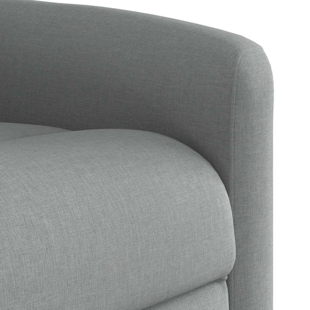 Fotoliu de masaj rabatabil cu ridicare, gri deschis, textil GartenMobel Dekor