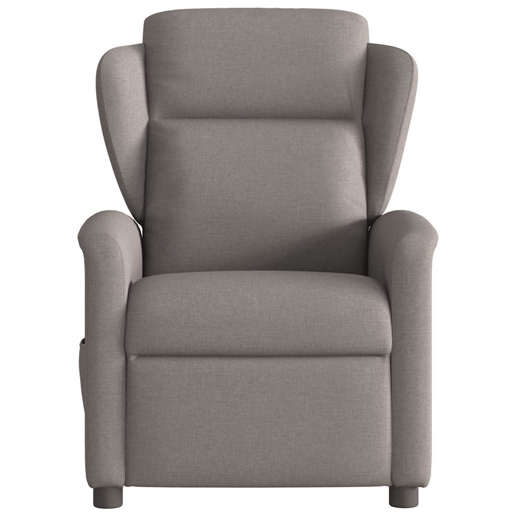 Fotoliu electric de masaj rabatabil, gri taupe, textil GartenMobel Dekor