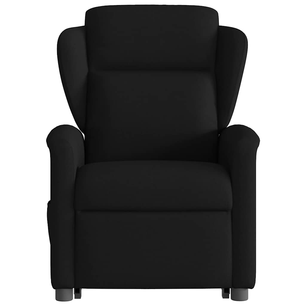 Fotoliu electric de masaj rabatabil cu ridicare, negru, textil GartenMobel Dekor