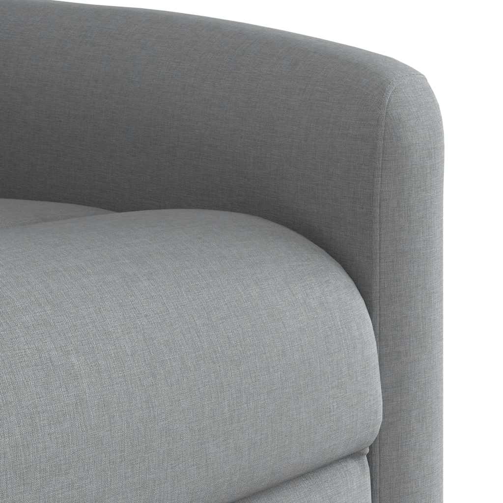 Fotoliu rabatabil cu ridicare, gri deschis, material textil GartenMobel Dekor