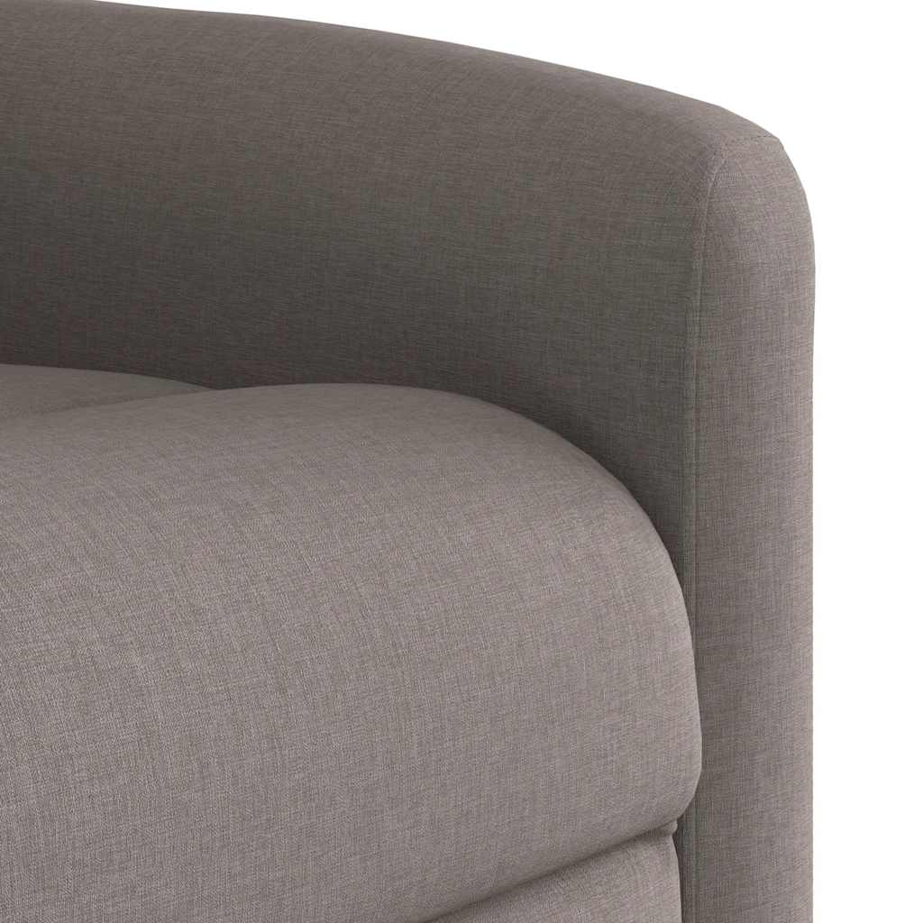 Fotoliu rabatabil cu ridicare pe verticală, gri taupe, textil GartenMobel Dekor