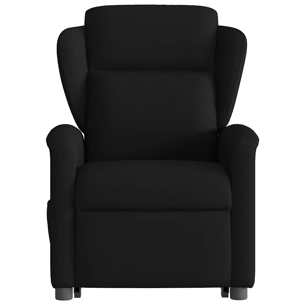 Fotoliu rabatabil cu ridicare pe verticală, negru, textil GartenMobel Dekor