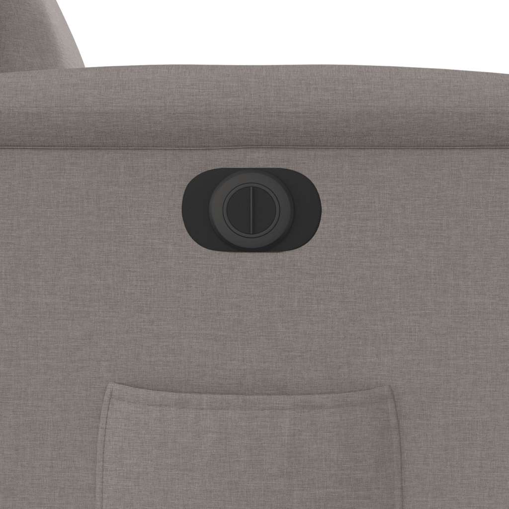 Fotoliu rabatabil electric, gri taupe, material textil GartenMobel Dekor