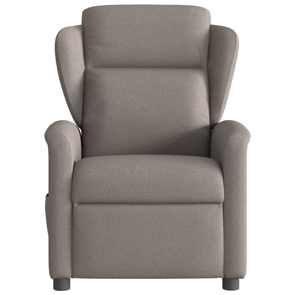 Fotoliu rabatabil electric, gri taupe, material textil GartenMobel Dekor