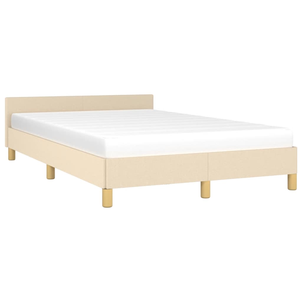 Cadru de pat fără saltea cremă 120x190 cm țesătură GartenMobel Dekor