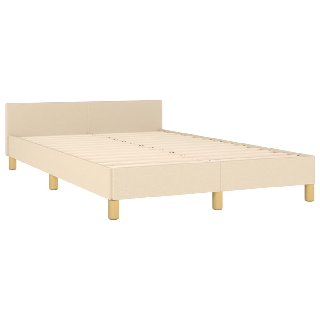 Cadru de pat fără saltea cremă 120x190 cm țesătură GartenMobel Dekor