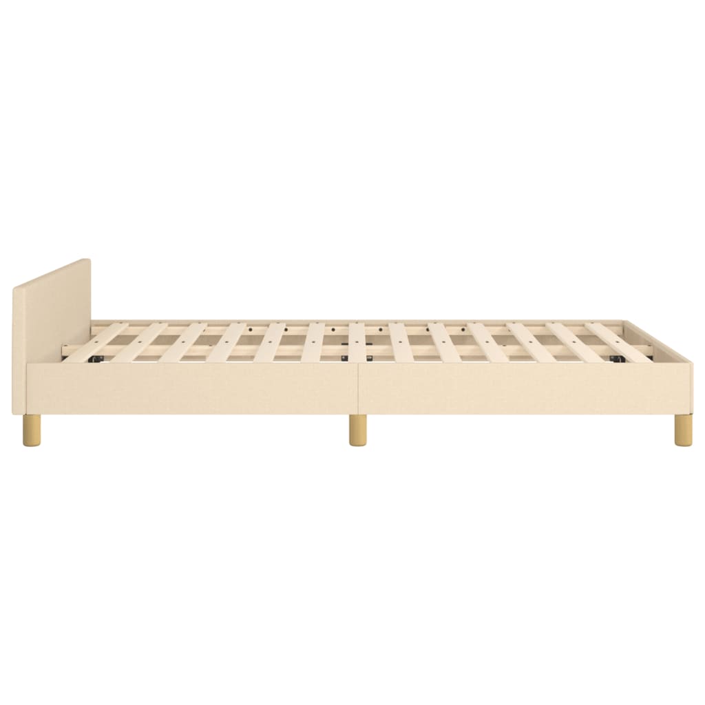 Cadru de pat fără saltea cremă 120x190 cm țesătură GartenMobel Dekor