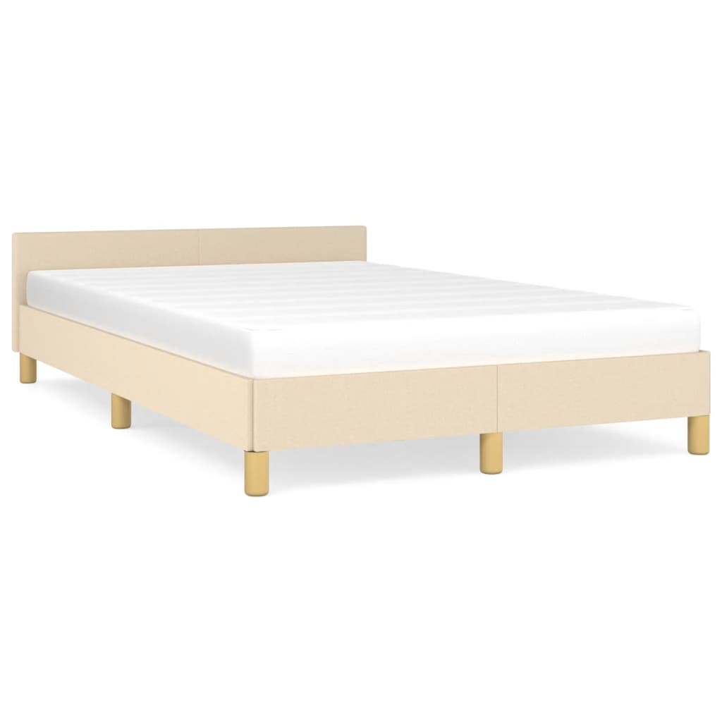 Cadru de pat fără saltea cremă 120x190 cm țesătură GartenMobel Dekor