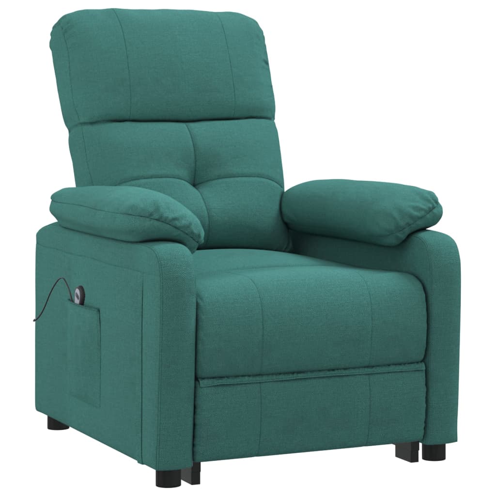 Fotoliu rabatabil electric, verde închis, material textil GartenMobel Dekor