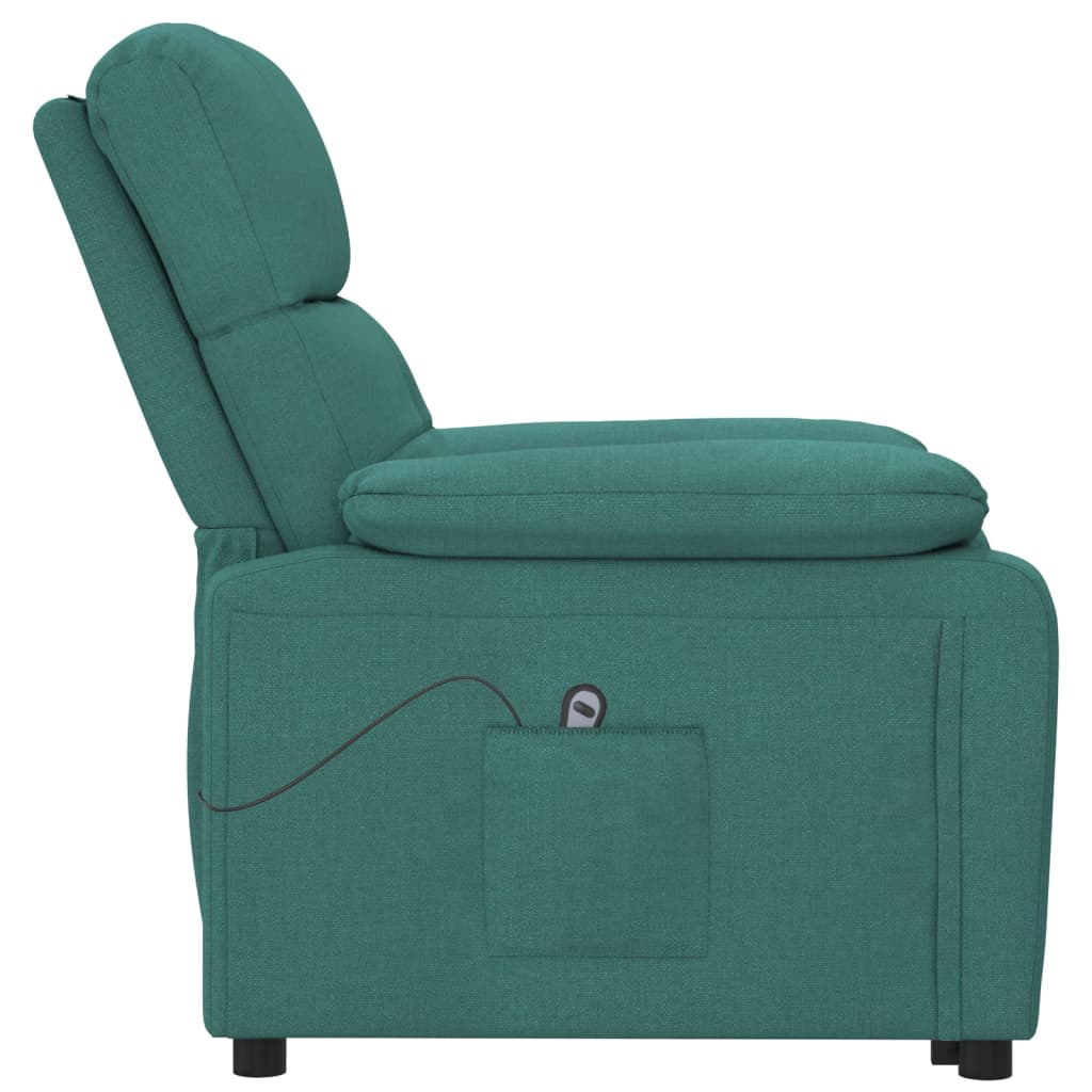 Fotoliu rabatabil electric, verde închis, material textil GartenMobel Dekor