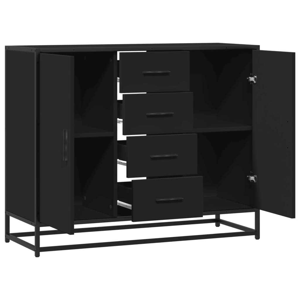 Servantă, negru, 92x35x76 cm, lemn prelucrat GartenMobel Dekor