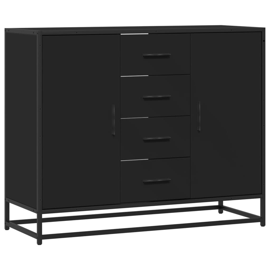 Servantă, negru, 92x35x76 cm, lemn prelucrat GartenMobel Dekor