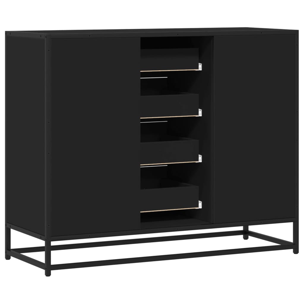 Servantă, negru, 92x35x76 cm, lemn prelucrat GartenMobel Dekor