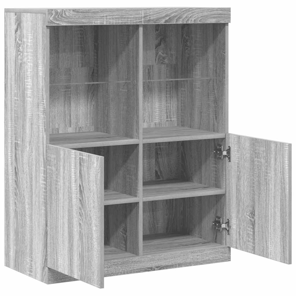 Bufetă gri Sonoma 81x37x100 cm din lemn prelucrat GartenMobel Dekor