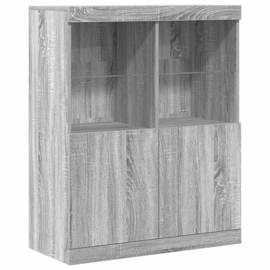 Bufetă gri Sonoma 81x37x100 cm din lemn prelucrat GartenMobel Dekor