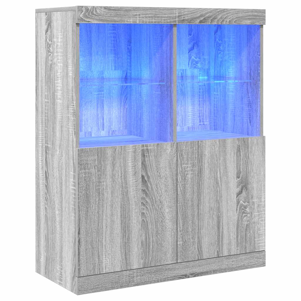 Bufetă gri Sonoma 81x37x100 cm din lemn prelucrat GartenMobel Dekor