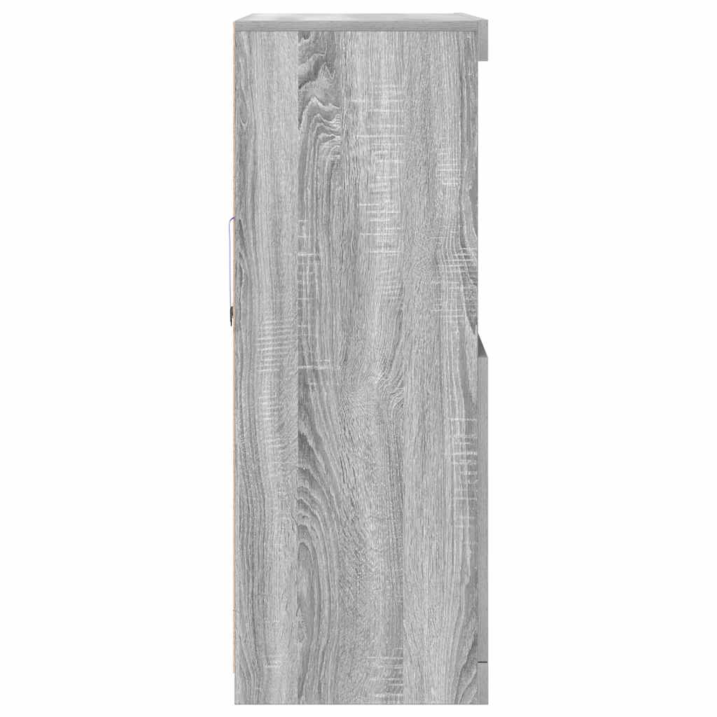 Bufetă gri Sonoma 81x37x100 cm din lemn prelucrat GartenMobel Dekor