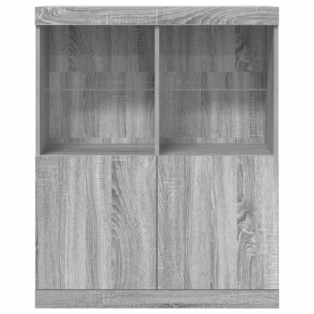 Bufetă gri Sonoma 81x37x100 cm din lemn prelucrat GartenMobel Dekor
