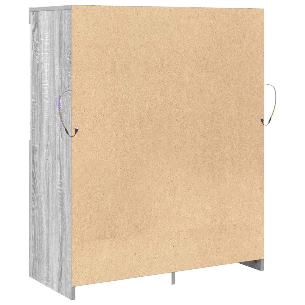 Bufetă gri Sonoma 81x37x100 cm din lemn prelucrat GartenMobel Dekor