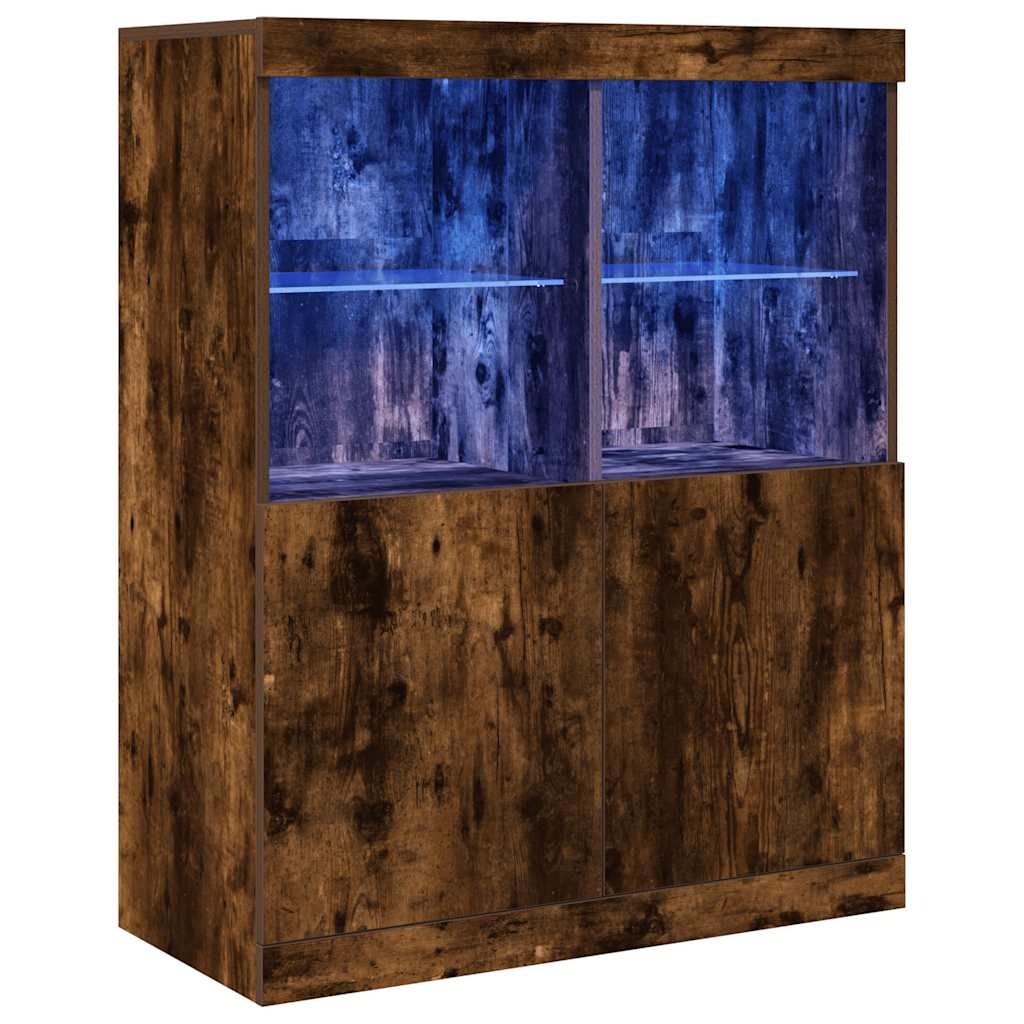 Dulap, stejar fumuriu, 81x37x100 cm, lemn compozit GartenMobel Dekor