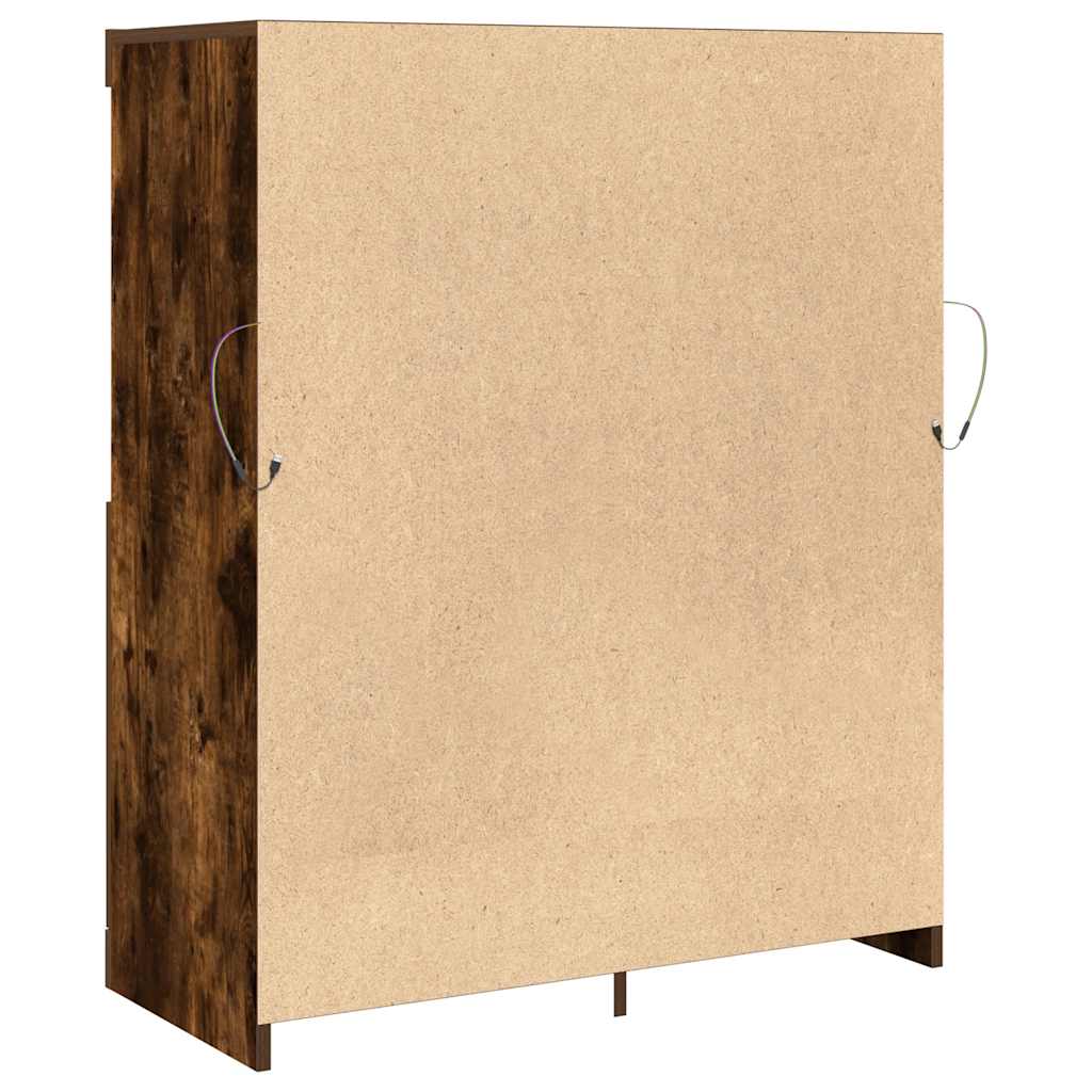 Dulap, stejar fumuriu, 81x37x100 cm, lemn compozit GartenMobel Dekor