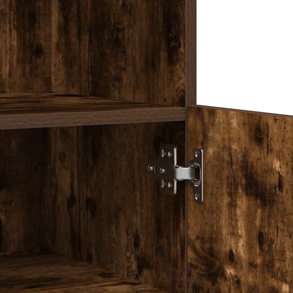 Dulap, stejar fumuriu, 81x37x100 cm, lemn compozit GartenMobel Dekor