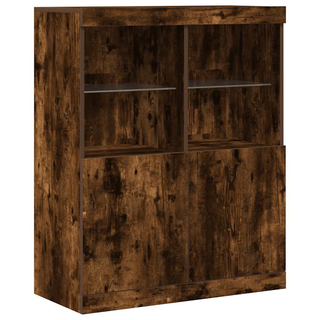 Dulap, stejar fumuriu, 81x37x100 cm, lemn compozit GartenMobel Dekor