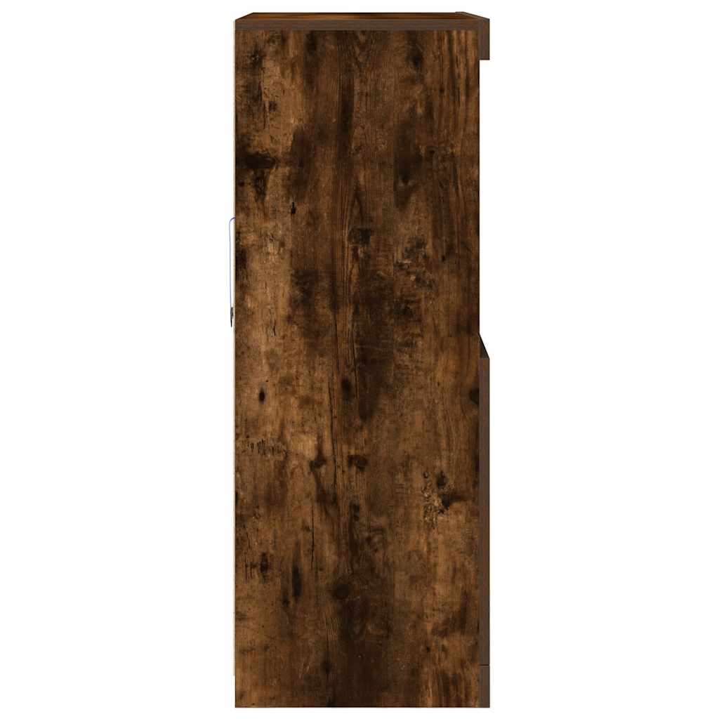 Dulap, stejar fumuriu, 81x37x100 cm, lemn compozit GartenMobel Dekor