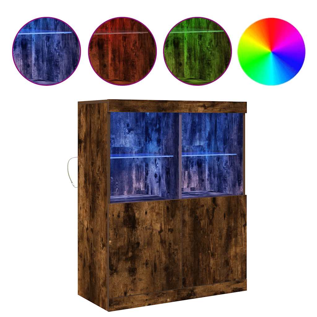 Dulap, stejar fumuriu, 81x37x100 cm, lemn compozit GartenMobel Dekor