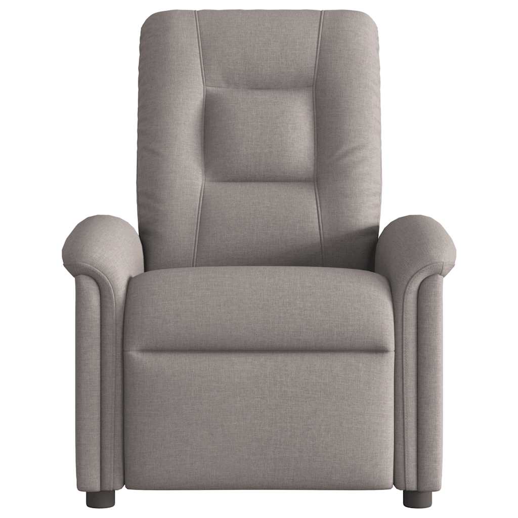Fotoliu de masaj rabatabil, gri taupe, material textil GartenMobel Dekor