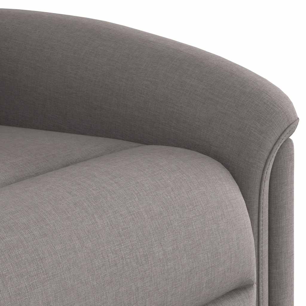 Fotoliu de masaj rabatabil, gri taupe, material textil GartenMobel Dekor