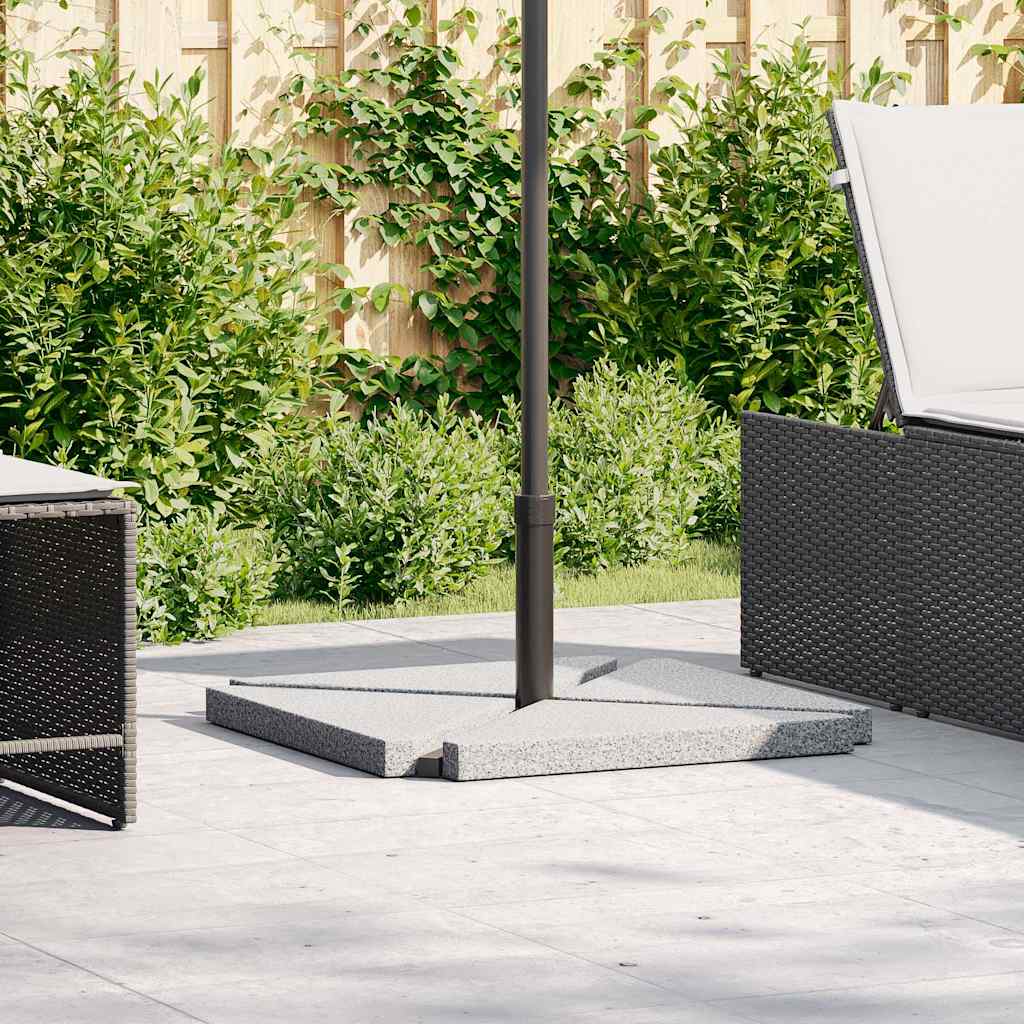 Plăci de greutate umbrelă, 4 buc., gri, 14 kg, granit, triunghi GartenMobel Dekor