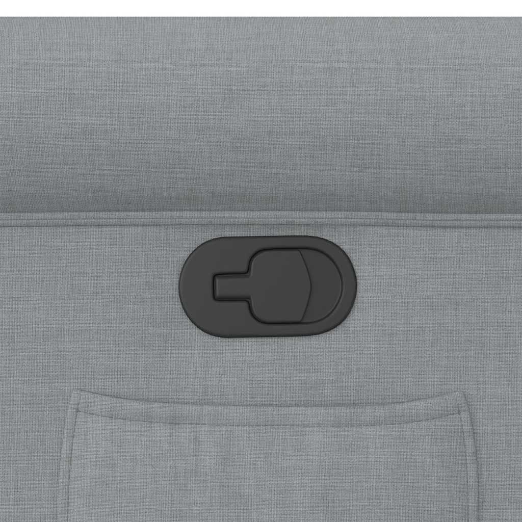 Fotoliu rabatabil, gri deschis, material textil GartenMobel Dekor