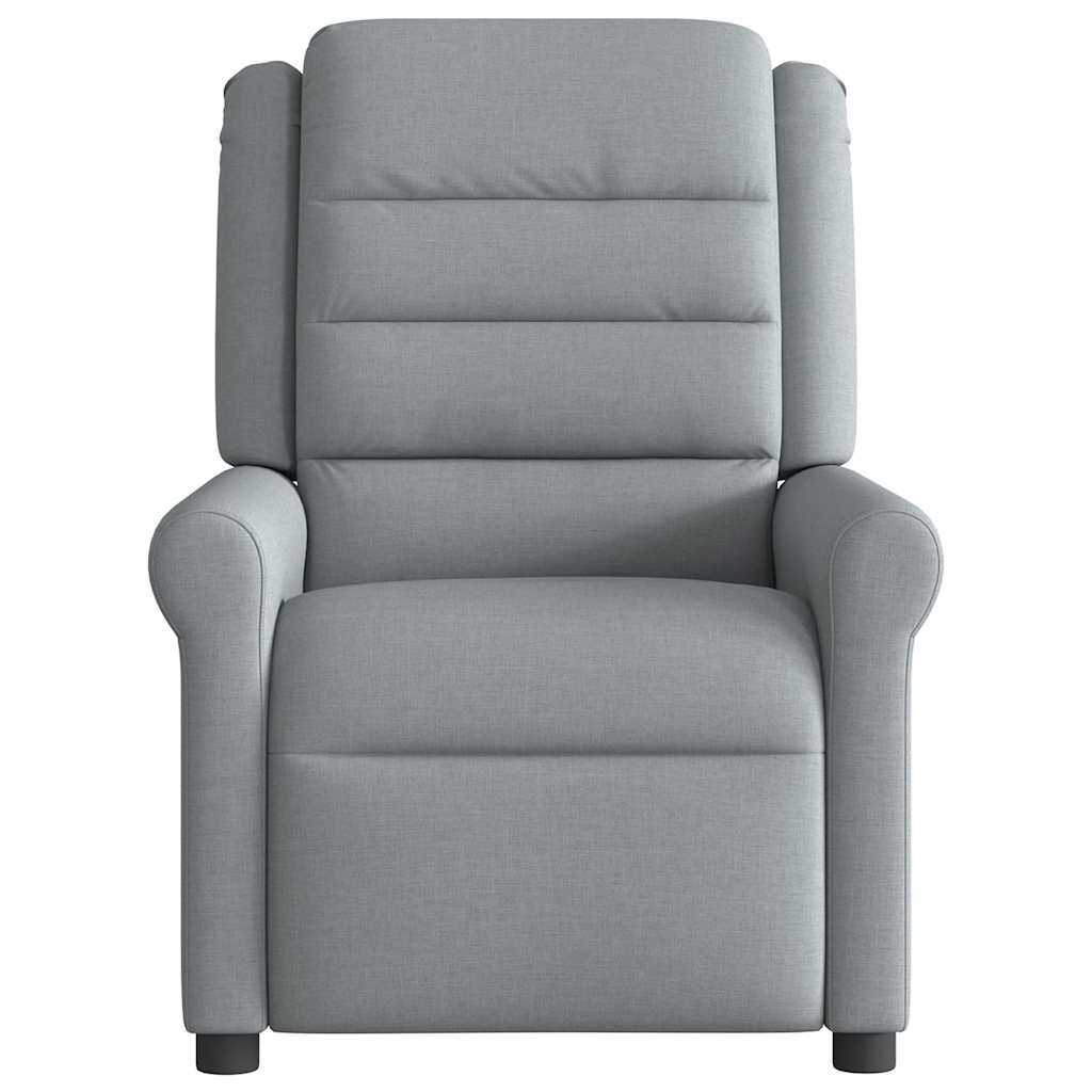 Fotoliu rabatabil, gri deschis, material textil GartenMobel Dekor