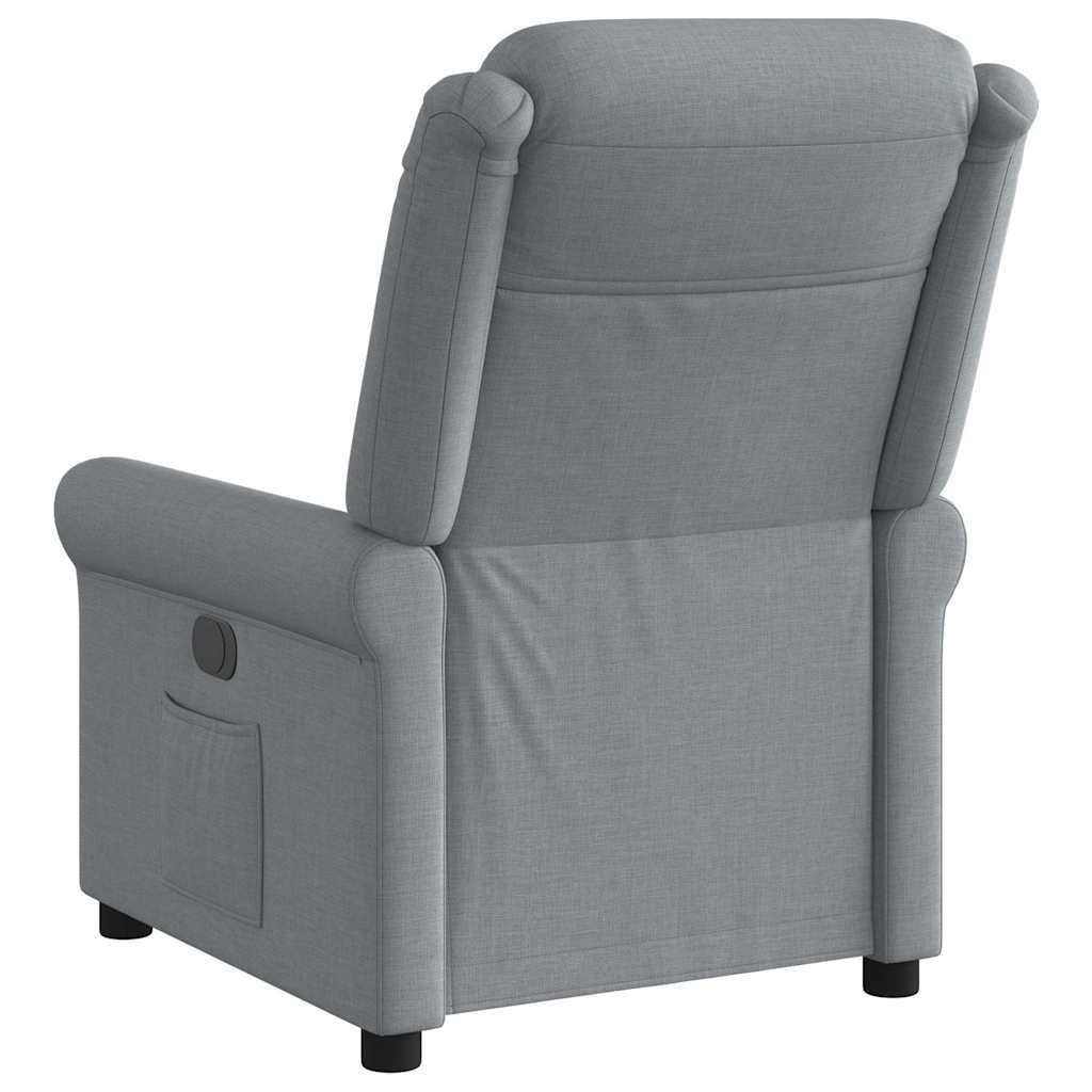 Fotoliu rabatabil, gri deschis, material textil GartenMobel Dekor