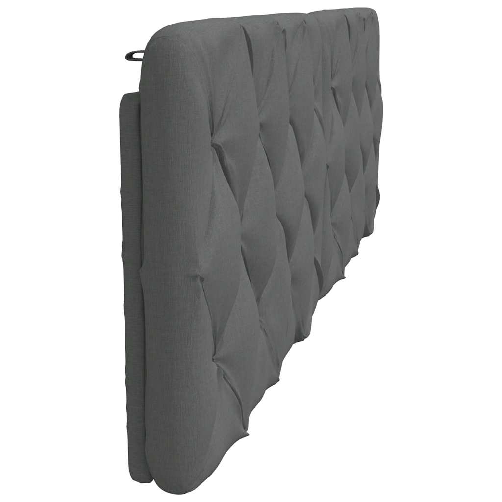Pernă pentru tăblie de pat, gri închis, 140 cm, material textil GartenMobel Dekor