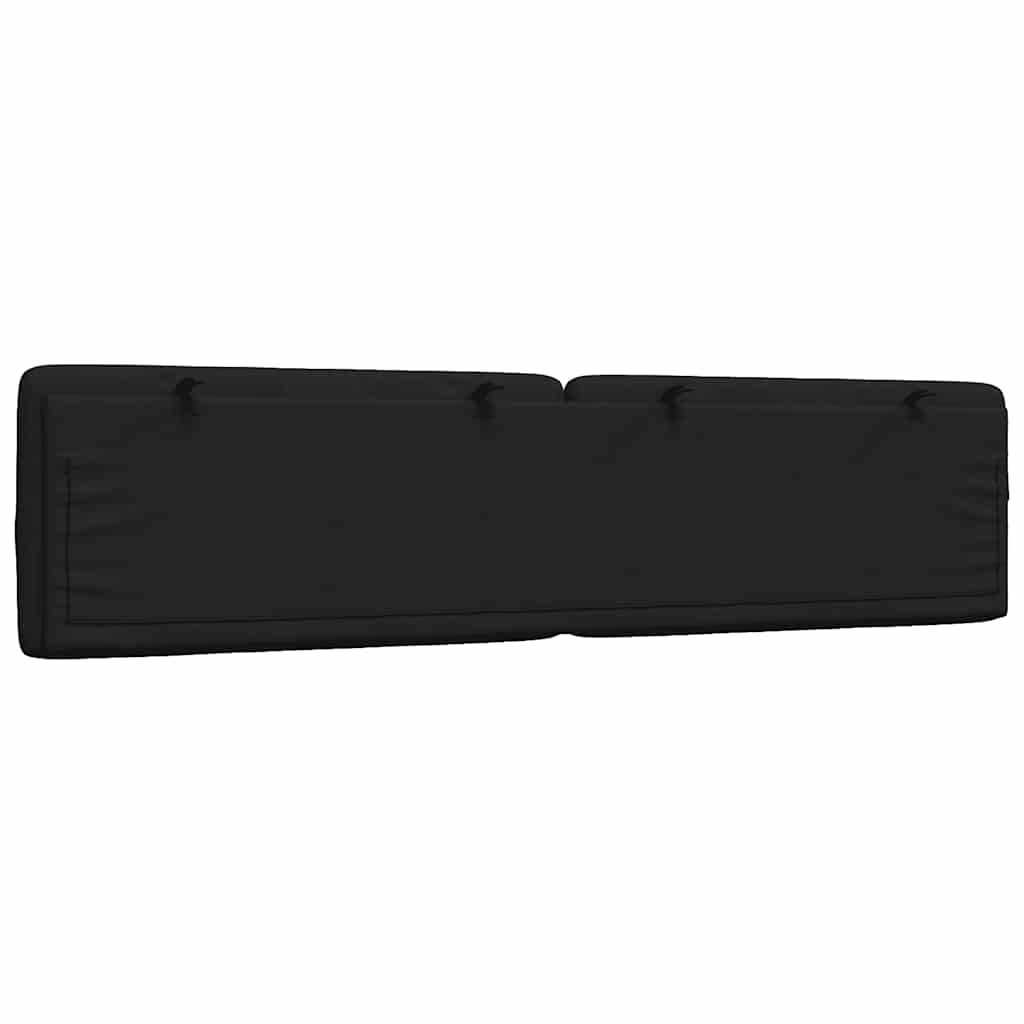 Pernă pentru tăblie de pat, negru, 200 cm, material textil GartenMobel Dekor