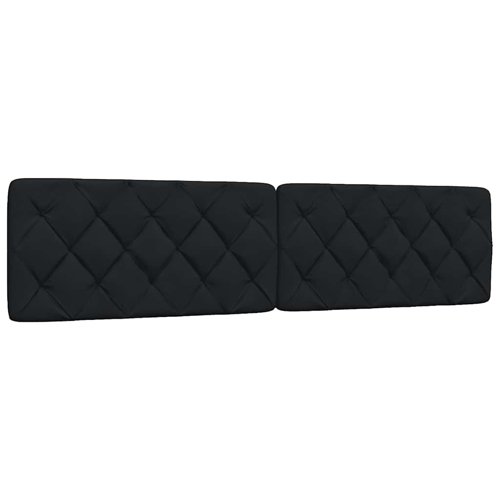 Pernă pentru tăblie de pat, negru, 200 cm, material textil GartenMobel Dekor