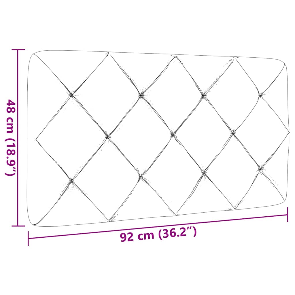 Pernă pentru tăblie de pat maro închis, 90 cm, material textil GartenMobel Dekor