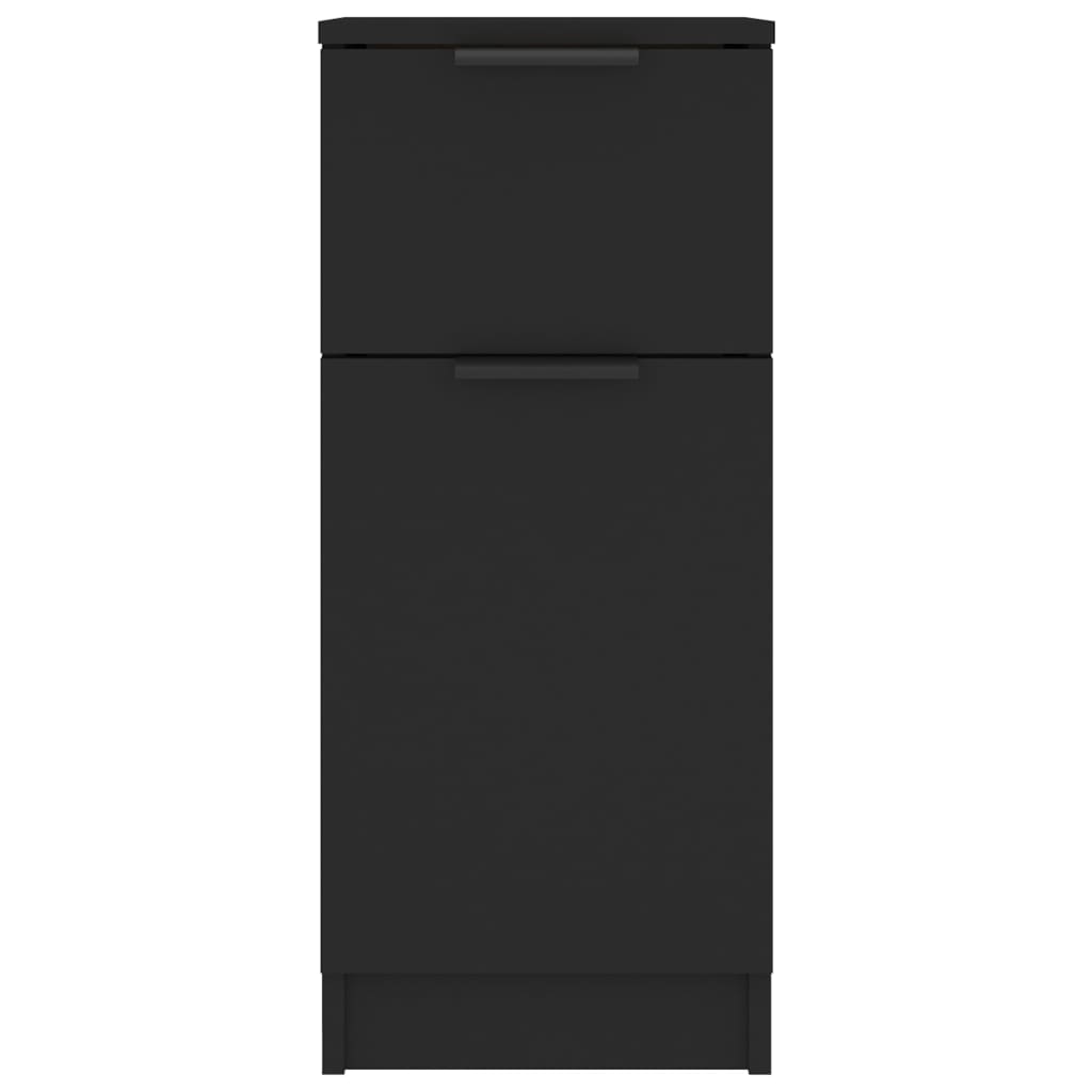 Servante, 2 buc., negru, 30x30x70 cm, lemn prelucrat GartenMobel Dekor