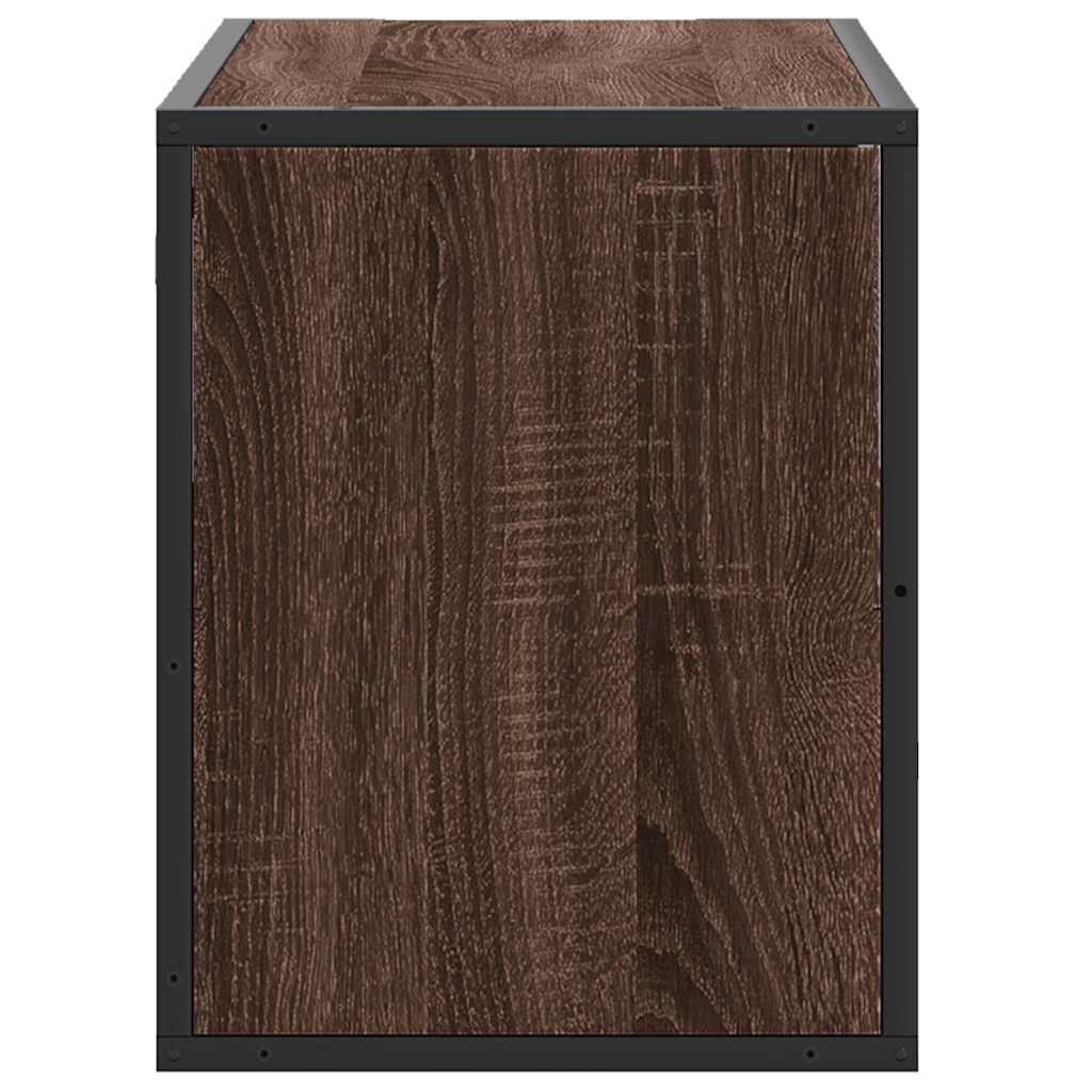 Dulap TV, stejar maro, 80x31x39,5 cm, lemn prelucrat și metal GartenMobel Dekor