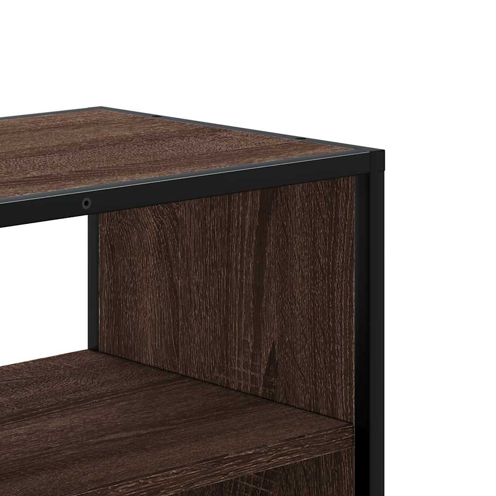 Dulap TV, stejar maro, 80x31x39,5 cm, lemn prelucrat și metal GartenMobel Dekor