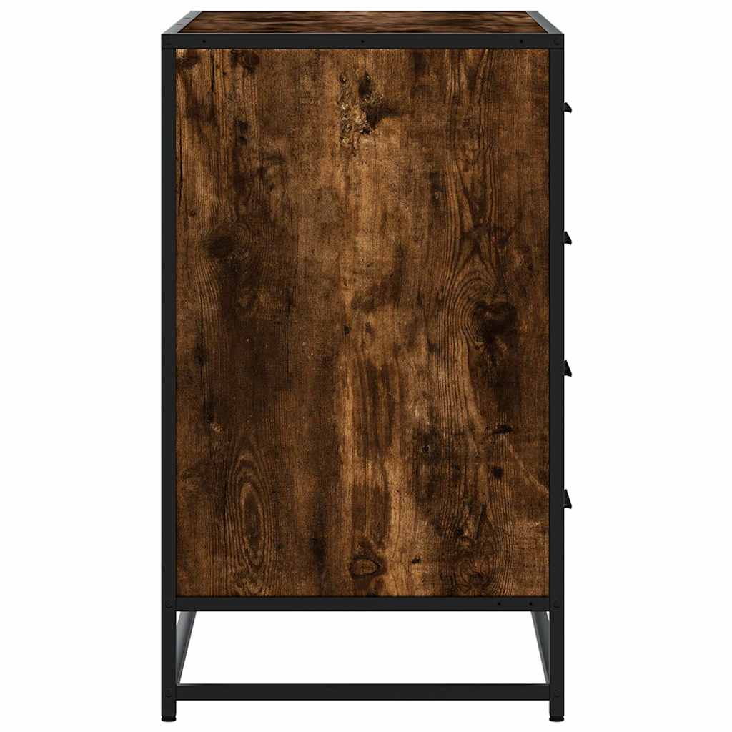 Dulap cu sertar, stejar fumuriu, 70x41x70 cm, lemn prelucrat GartenMobel Dekor