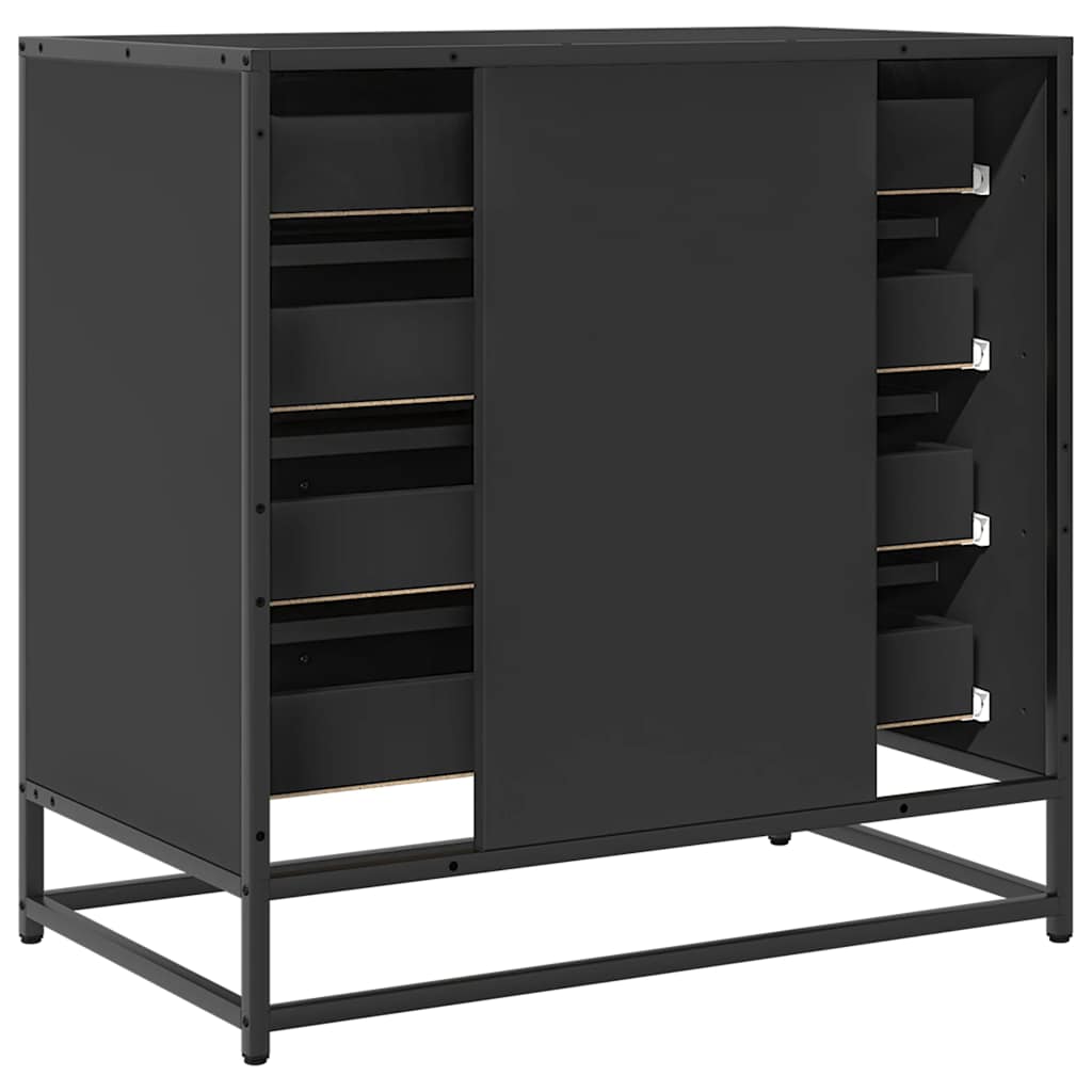 Dulap cu sertare, negru, 70x41x70 cm, lemn compozit GartenMobel Dekor