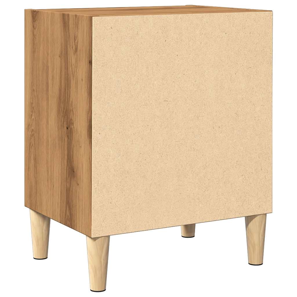 Noptiere 2 buc Stejar artizanal 40x30x50 cm Lemn prelucrat GartenMobel Dekor