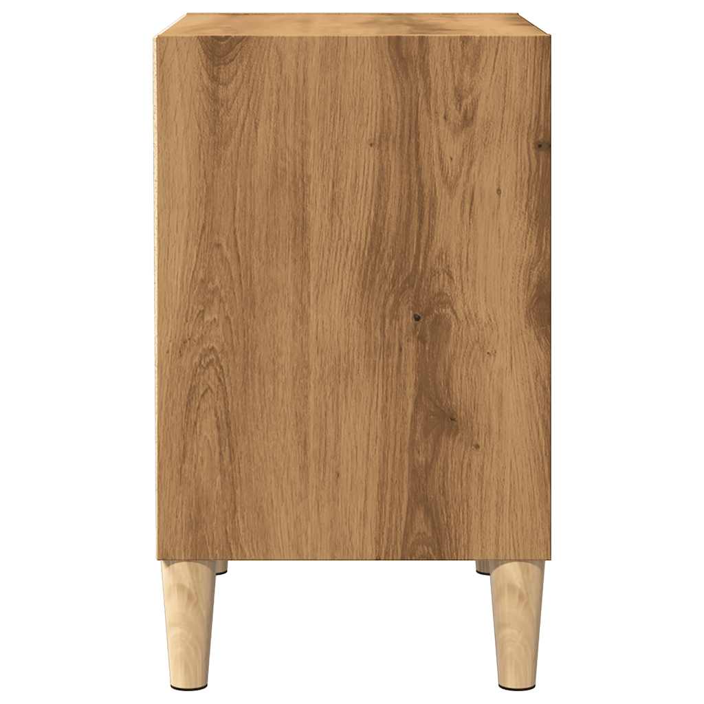 Noptiere 2 buc Stejar artizanal 40x30x50 cm Lemn prelucrat GartenMobel Dekor